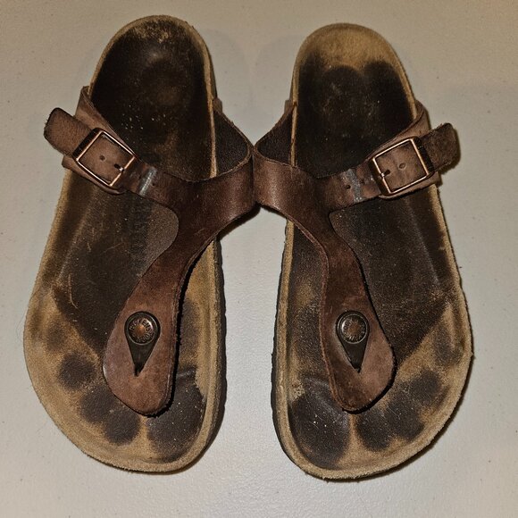 Birkenstock Gizeh T-Strap Thong Sandals Women - Golden Brown - Picture 1 of 5